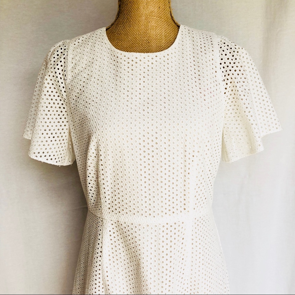 🎉HP🎉 J. Crew Flutter Sleeve Eyelet Dress